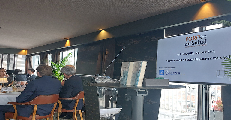 Fundación Asefarma inaugura el Foro de Salud en el Club Financiero Génova, lo hace con un coloquio sobre vivir saludablemente hasta 120 años