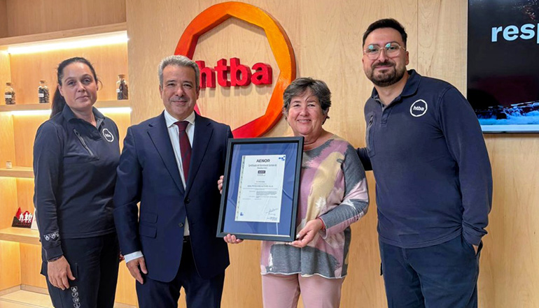 HTBA avanza en su estrategia ambiental con la certificación Residuo Cero otorgada por AENOR