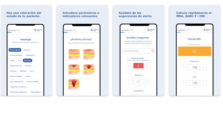 Aplicación para evaluar y seguir digitalmente el estado nutricional de los pacientes 